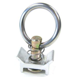 Spring Loaded Track Fitting D Ring for L‑Track E‑Track Trailer RV Cargo Securing