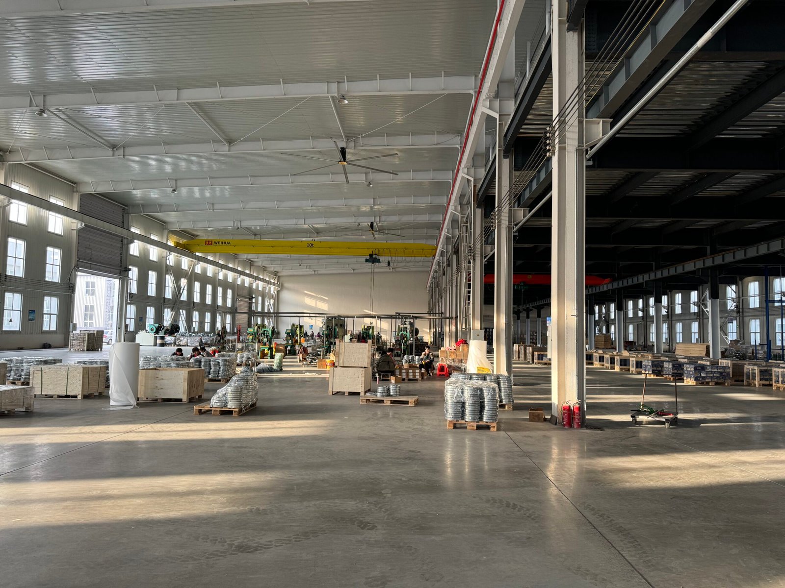 Tormays large‑scale factory workshop interior, trailer cargo accessories manufacturing plant