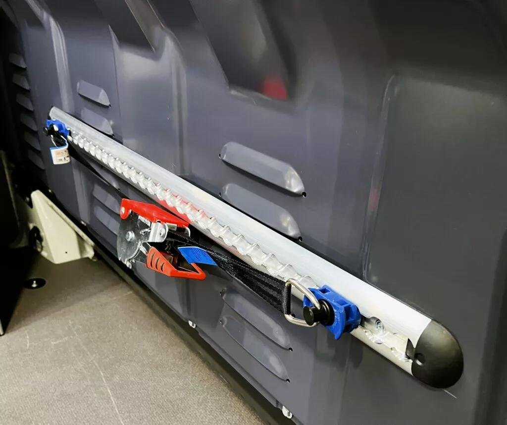 Aluminum L-Track airline rail for cargo tie-down in trailers, trucks and RVs